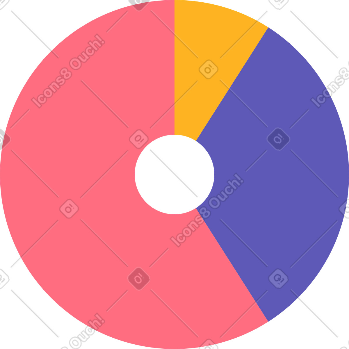 Ilustração de Gráfico rosca em no estilo Bright para baixar em PNG, SVG