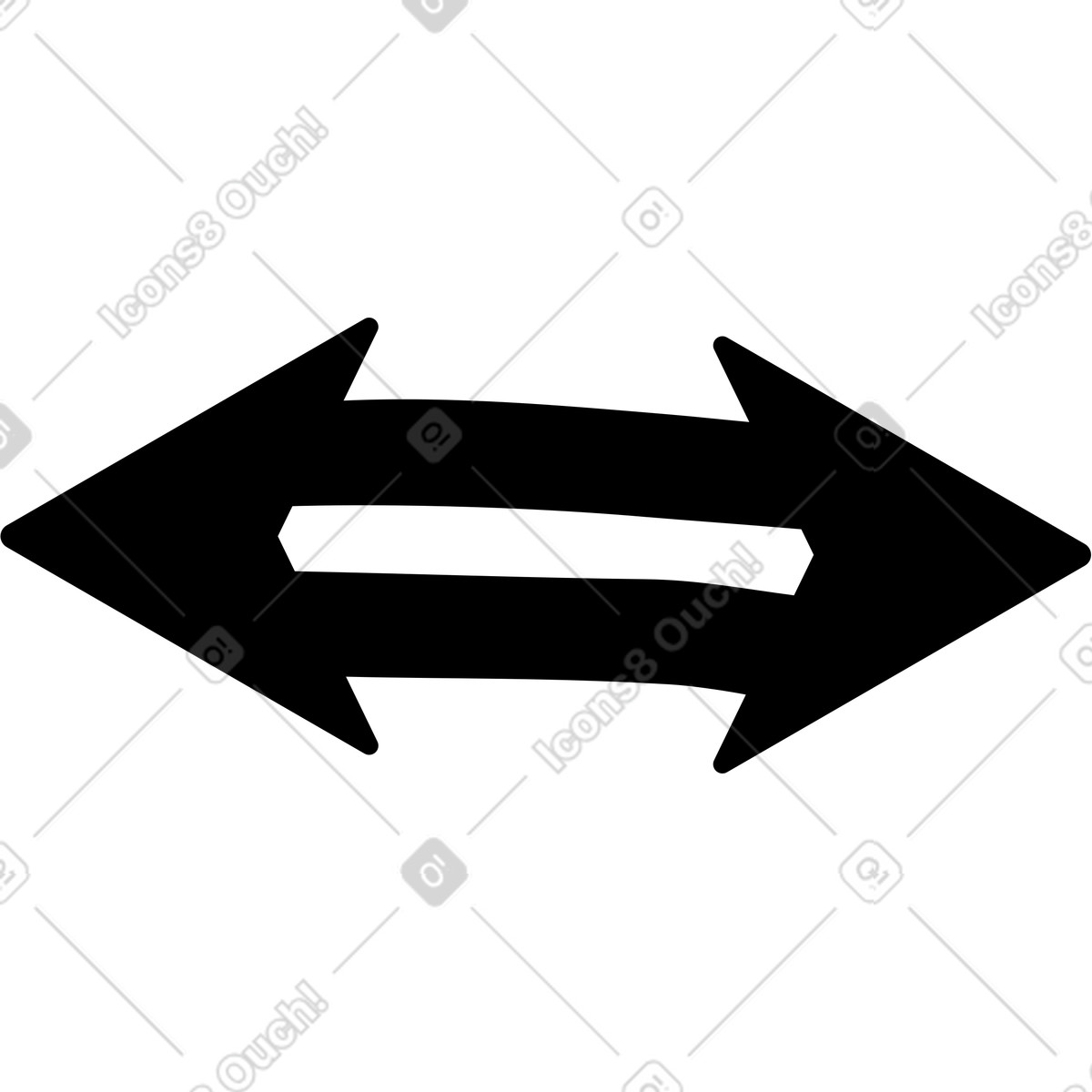 Black arrow viceversa illustration in Twirl style download in PNG, SVG
