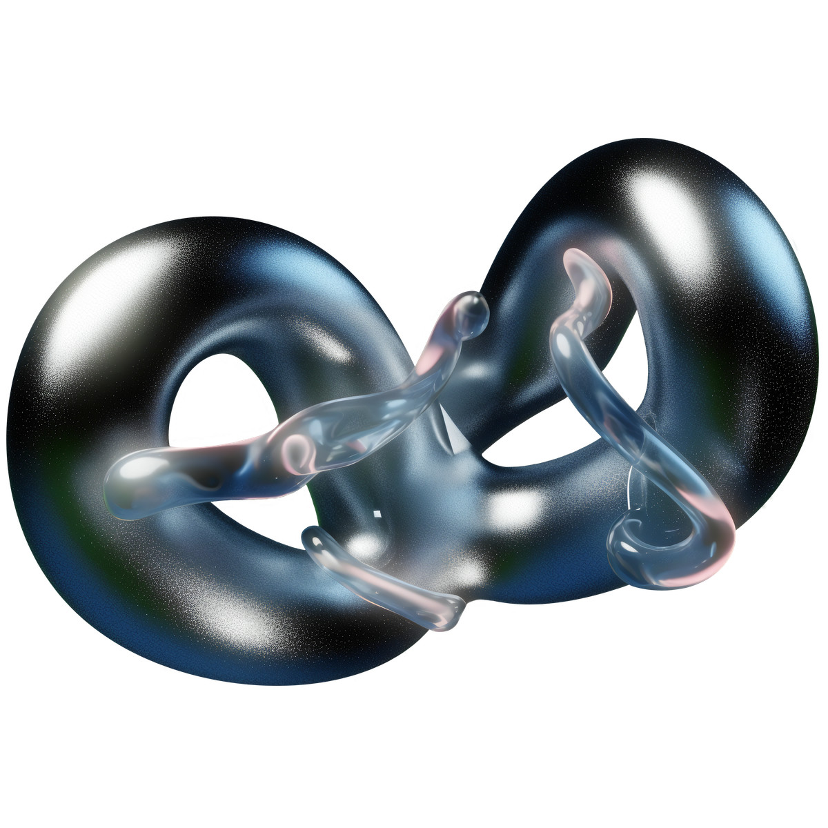 Metallic スタイルの D abstract liquid form のイラストをPNG、SVG形式でダウンロード