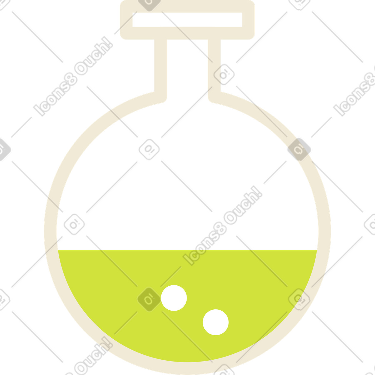Round flask for science animated illustration in Juicy style download in GIF, Lottie (JSON), AE