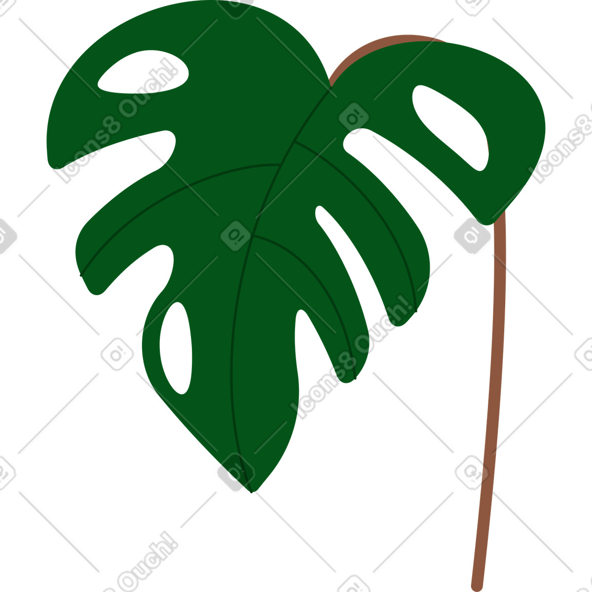 Illustration Plante monstera dans le style Dizzy à télécharger aux formats PNG, SVG
