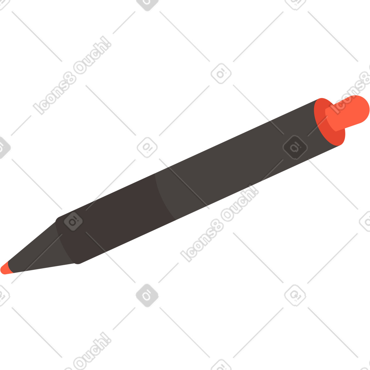 Dizzy 스타일의 Brown pen 일러스트레이션 PNG, SVG 다운로드