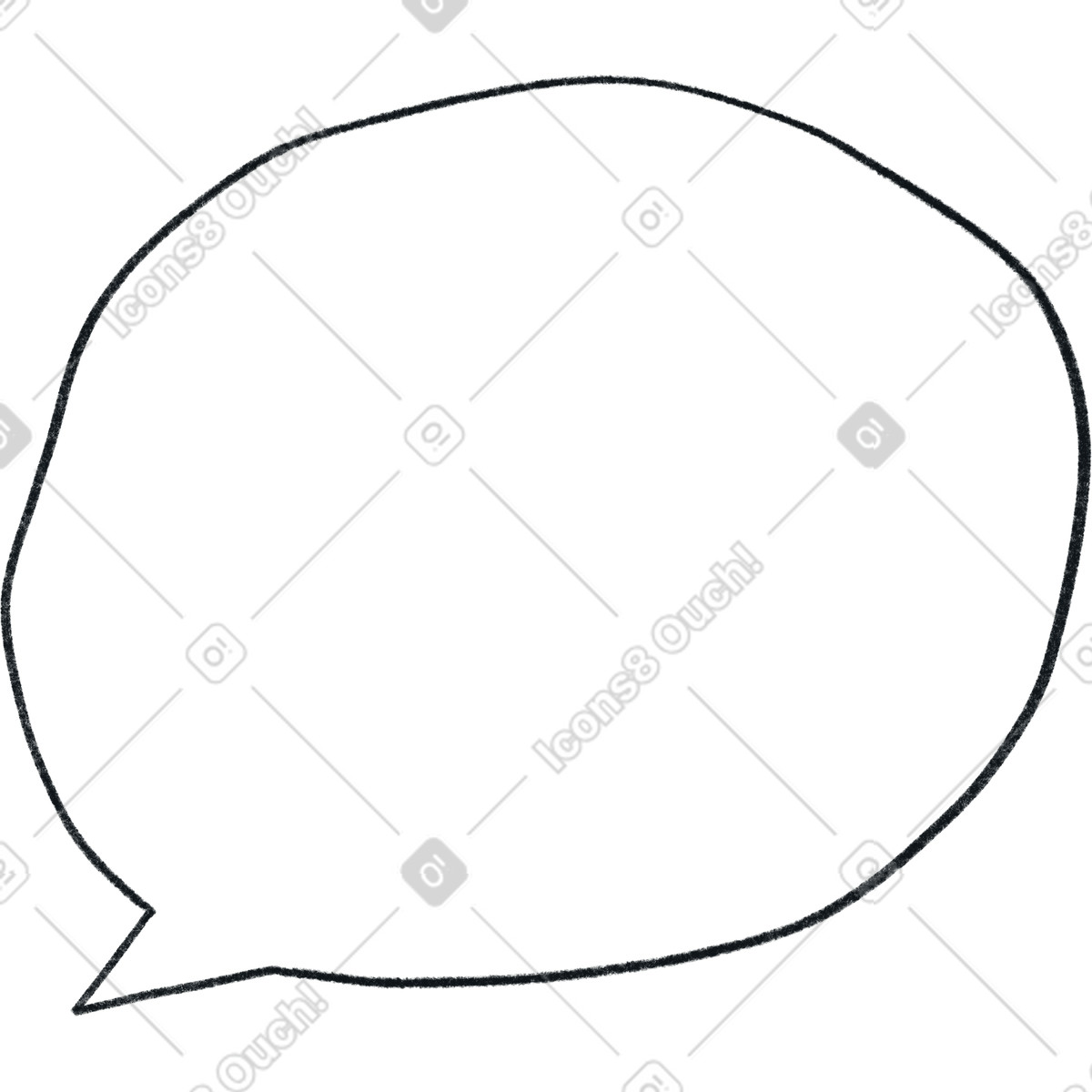 Linear bubble illustration in Scrapbooking style download in PNG, SVG