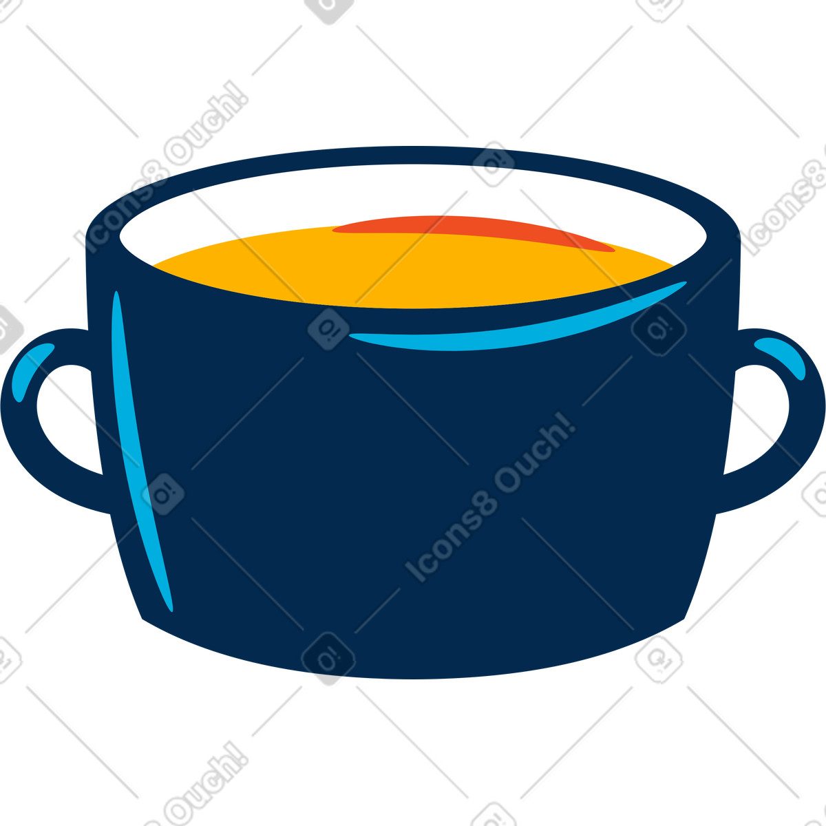 Pan illustration in Flame style download in PNG, SVG