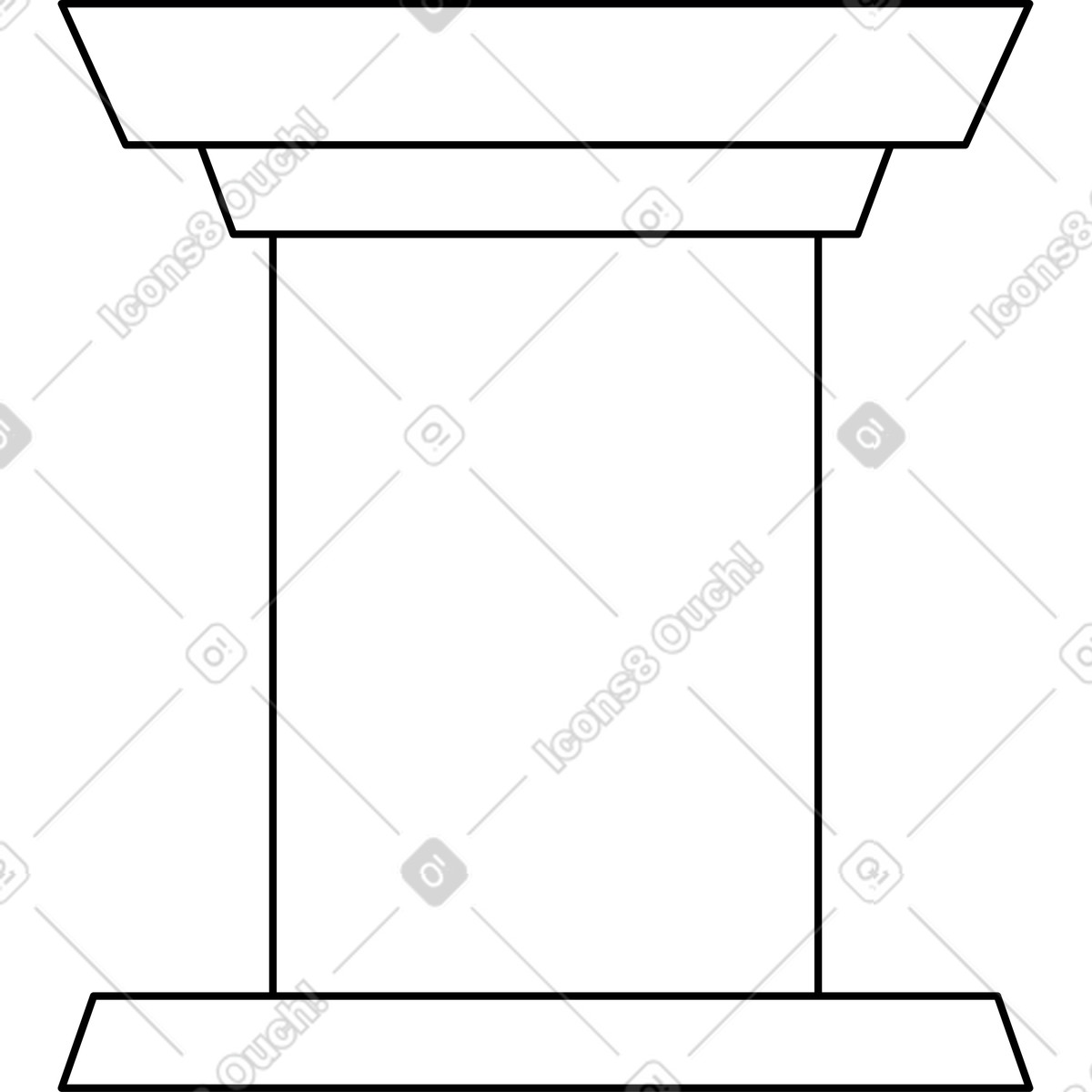 Weißer ständer-Illustration im Bloom-Stil als Download in PNG, SVG