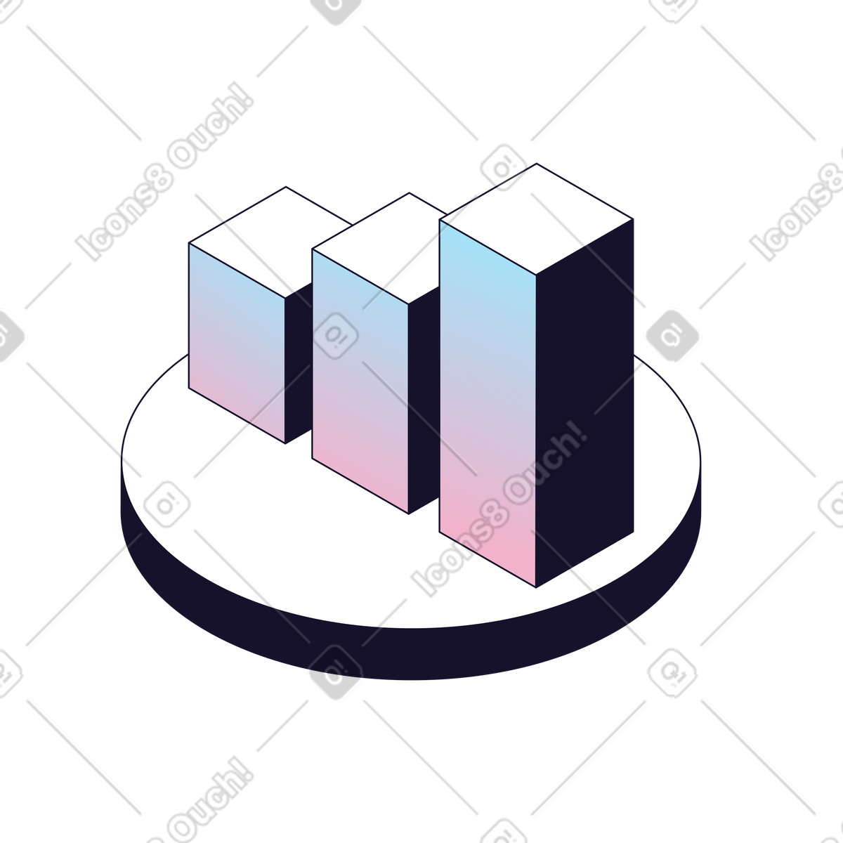 Analytics Chart, Data Metrics, Business Growth illustration in Node style download in PNG, SVG