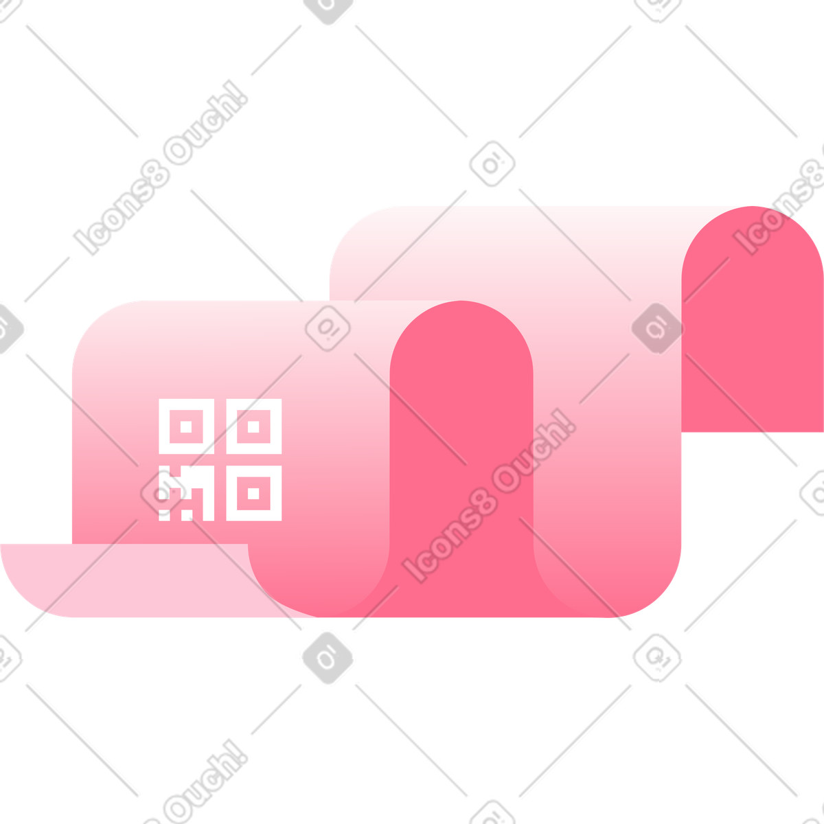 Иллюстрация Чек с qr-кодом в стиле Bright — скачать в форматах PNG, SVG