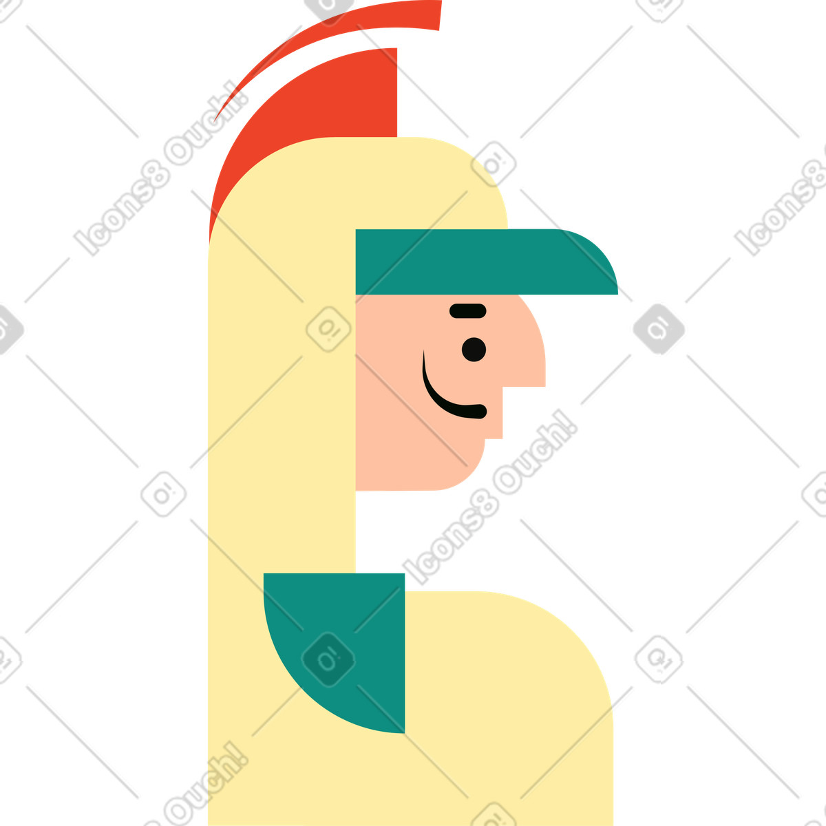 Illustration Sapeur pompier dans le style Polar à télécharger aux formats PNG, SVG
