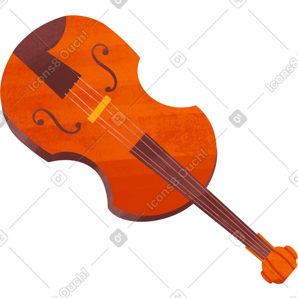 Ginger violin-Illustration im Bonbon-Stil als Download in PNG, SVG