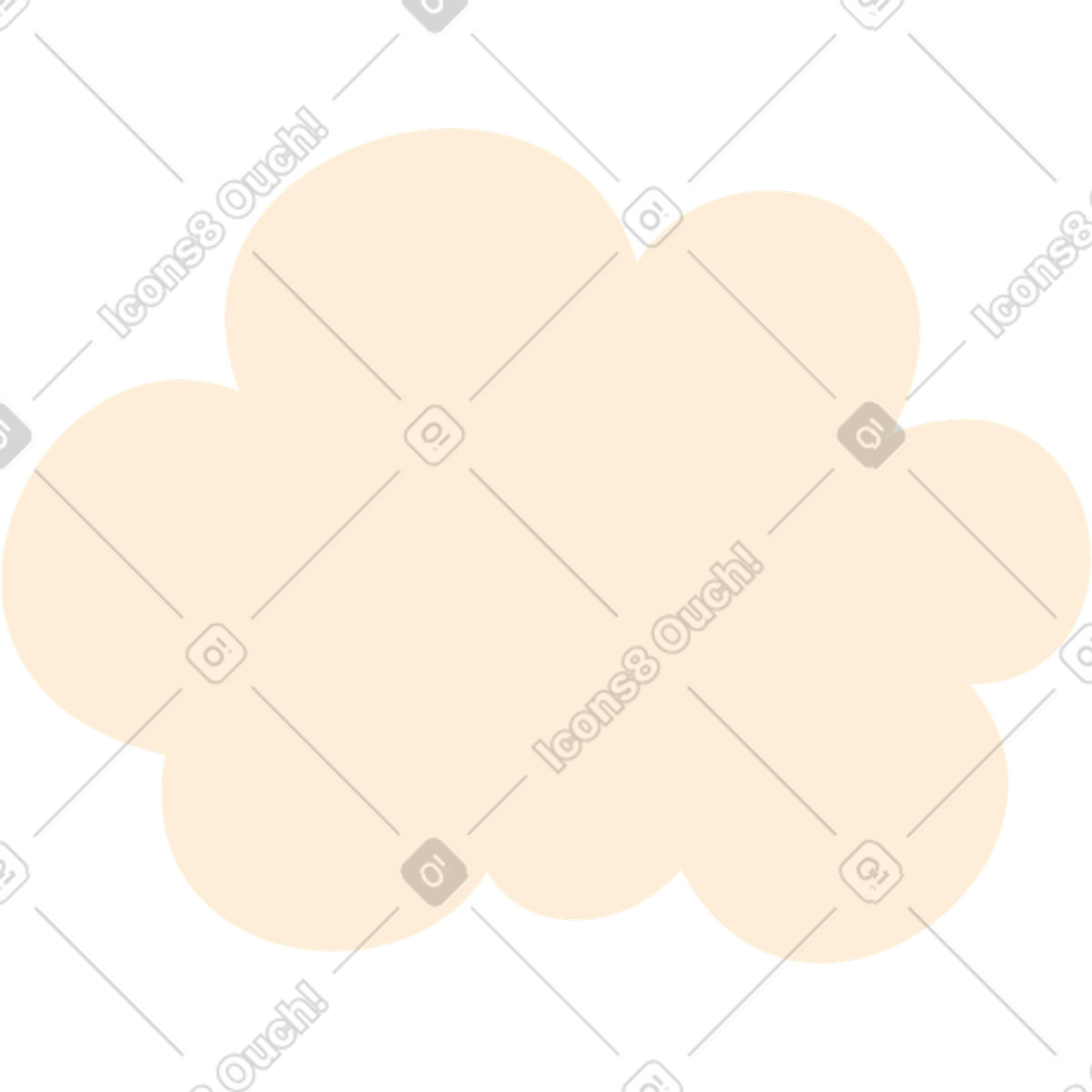 Rubber スタイルの Cloud のイラストをPNG、SVG形式でダウンロード