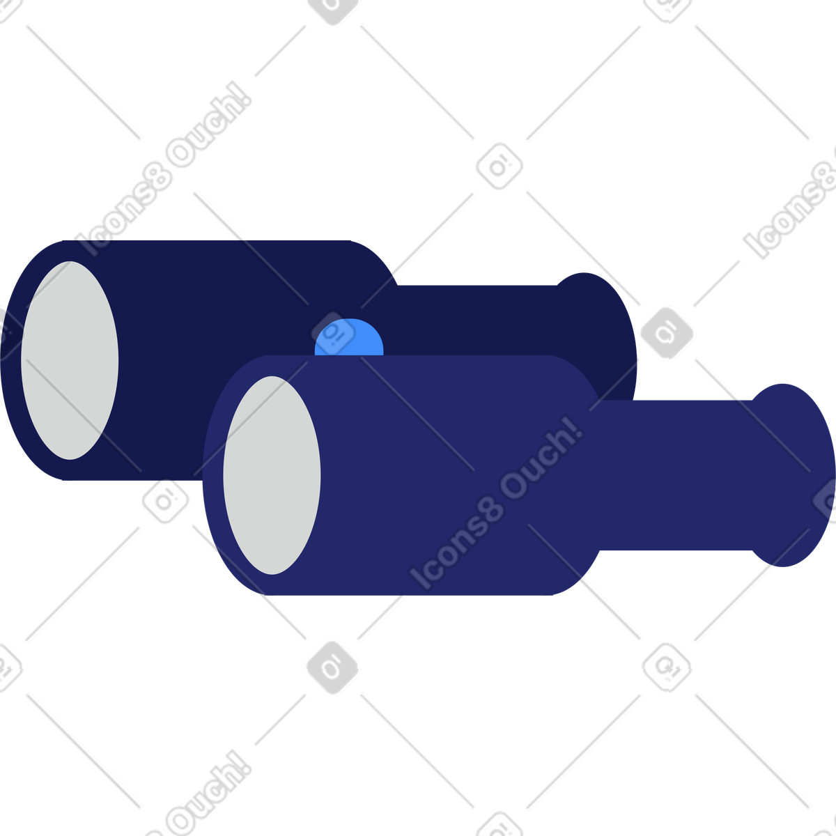 Ilustración Prismáticos en estilo Clip a descargar en PNG y SVG