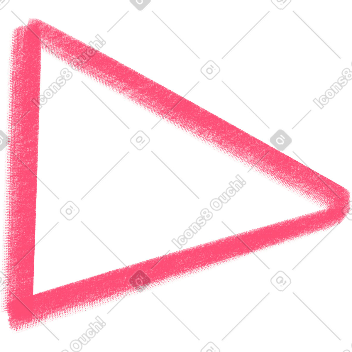 Pink play symbol-Illustration im Doodle-Stil als Download in PNG, SVG