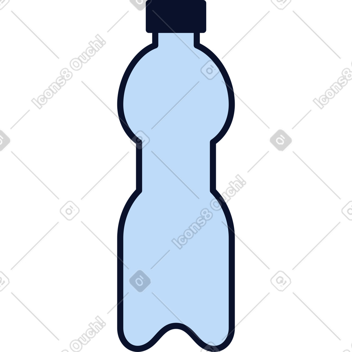 Bottle illustration in Flexy style download in PNG, SVG
