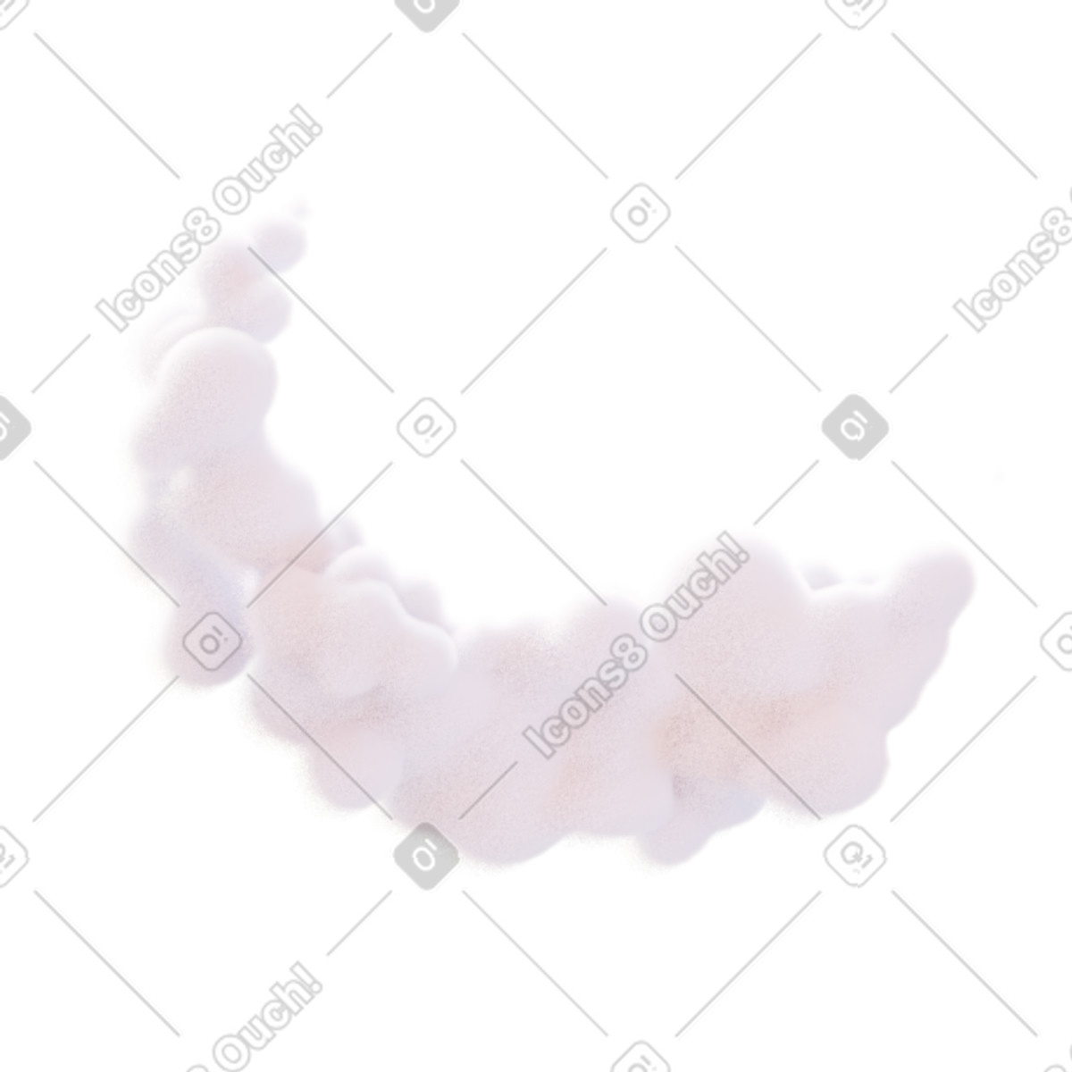 Illustration Nuage ondulé dans le style 3D Airy à télécharger aux formats PNG, SVG