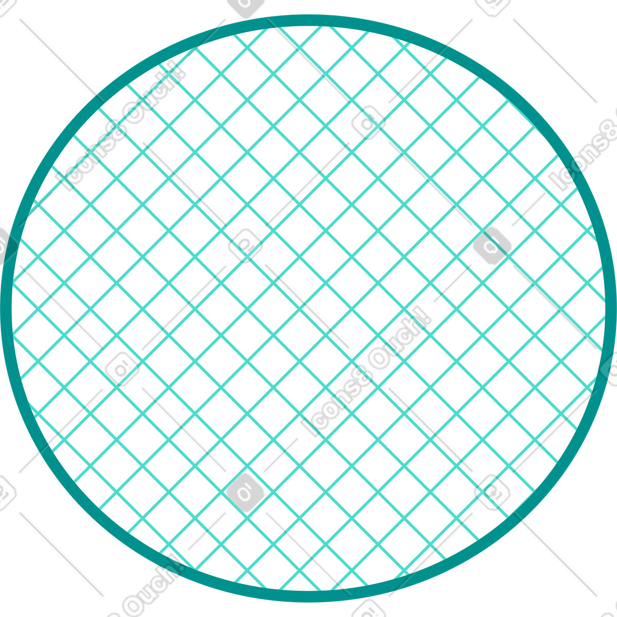 Circle with checkered pattern illustration in Natty style download in PNG, SVG