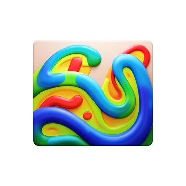 A colorful abstract artwork with swirling patterns displayed on an illustration board measuring 20 x 30 inches. The swirling patterns are vibrant and dynamic, incorporating a variety of colors including bright blues, yellows, reds, and greens. The design features fluid and organic shapes that create a sense of movement across the surface of the board. The background is a mix of softer hues that complement the bolder colors, enhancing the overall visual impact of the piece.