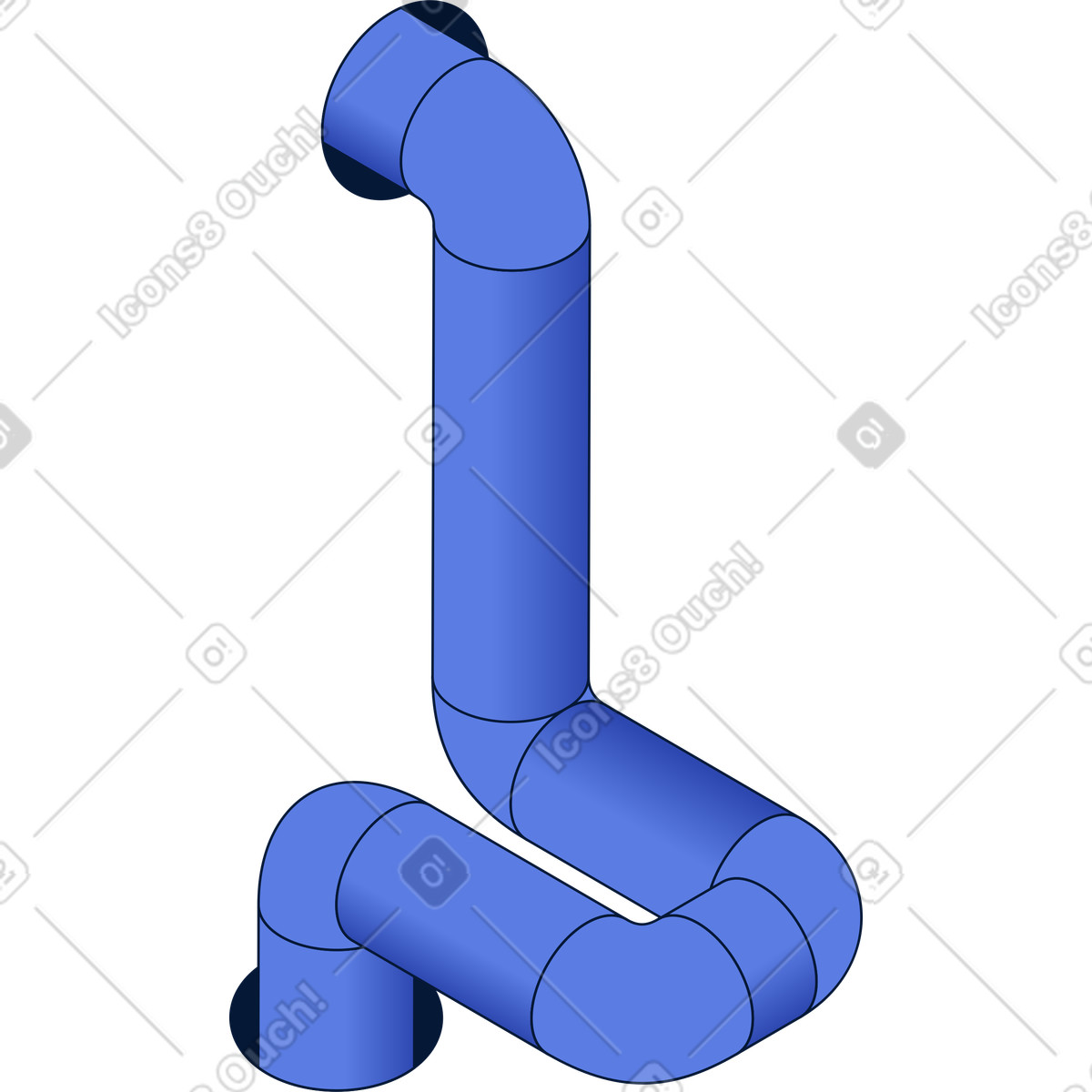 Blaue pfeife-Illustration im Neat-Stil als Download in PNG, SVG