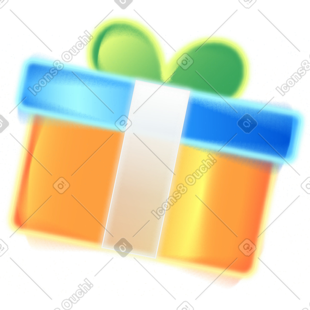 Yellow gift box illustration in PNG, SVG