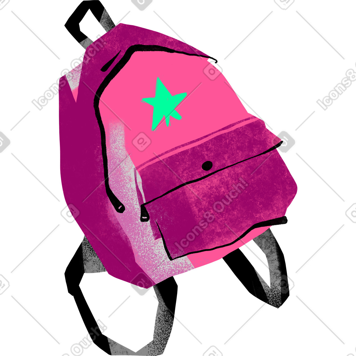 Ilustração de Mochila em no estilo Fabulous para baixar em PNG, SVG