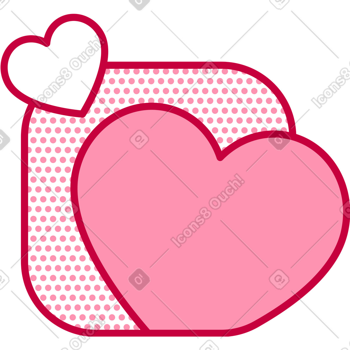 Herz-Illustration im Natty-Stil als Download in PNG, SVG