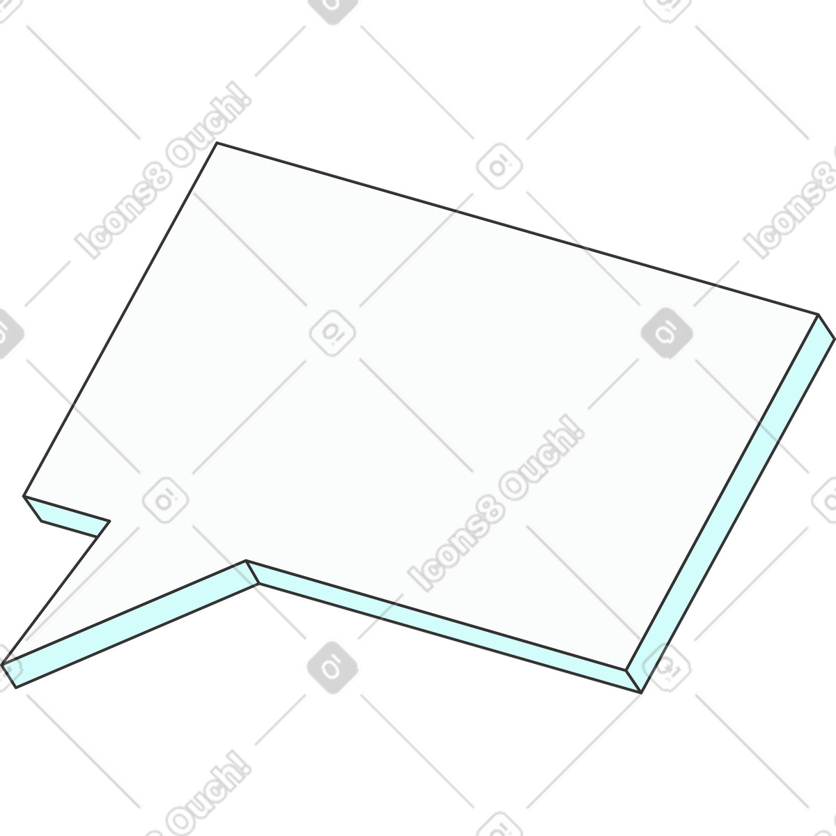 Speech bubble illustration in Kit style download in PNG, SVG