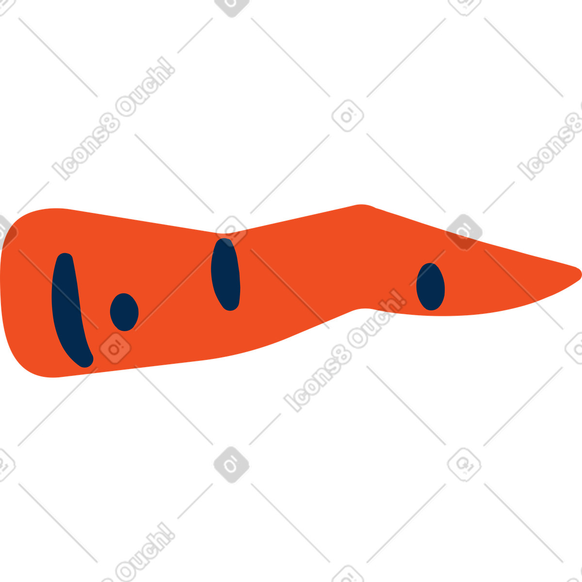 Flame スタイルの にんじん のイラストをPNG、SVG形式でダウンロード