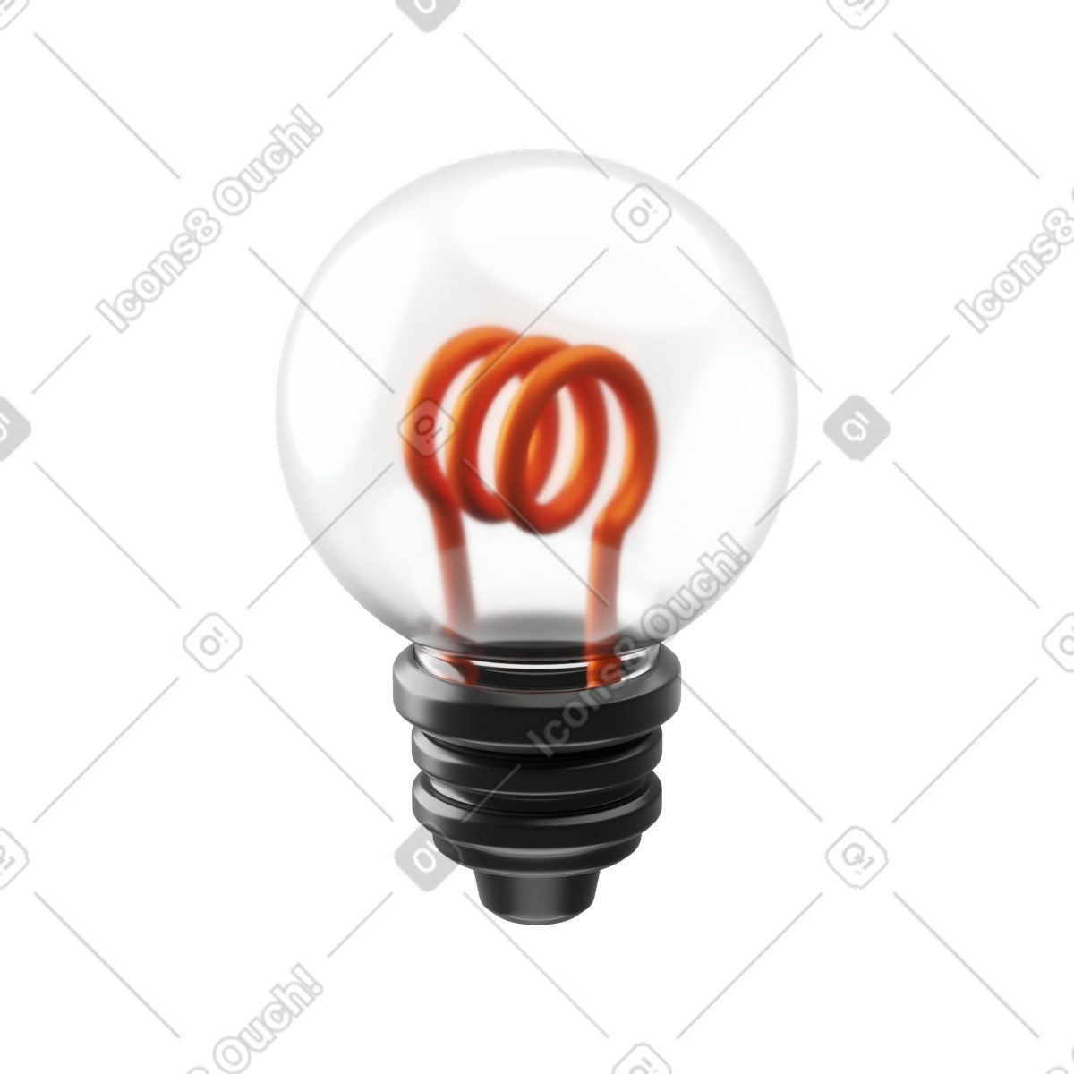 Light bulb illustration in PNG, SVG