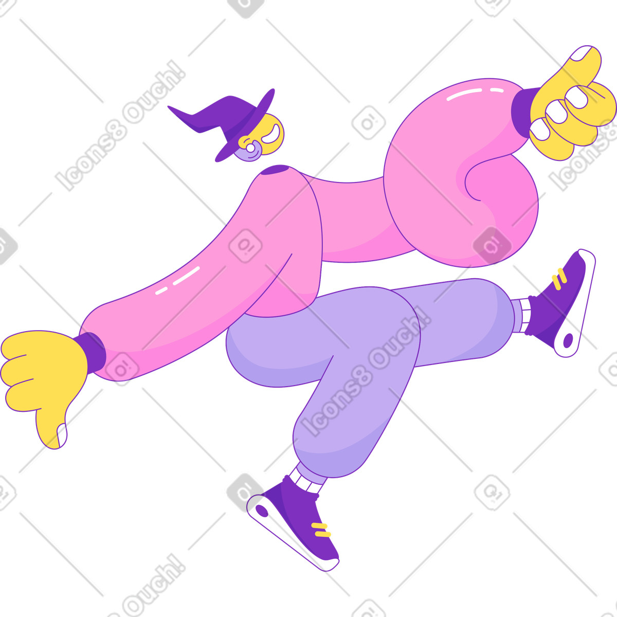 下载 Elastic 风格的 巫婆 插画，支持 PNG、SVG 格式