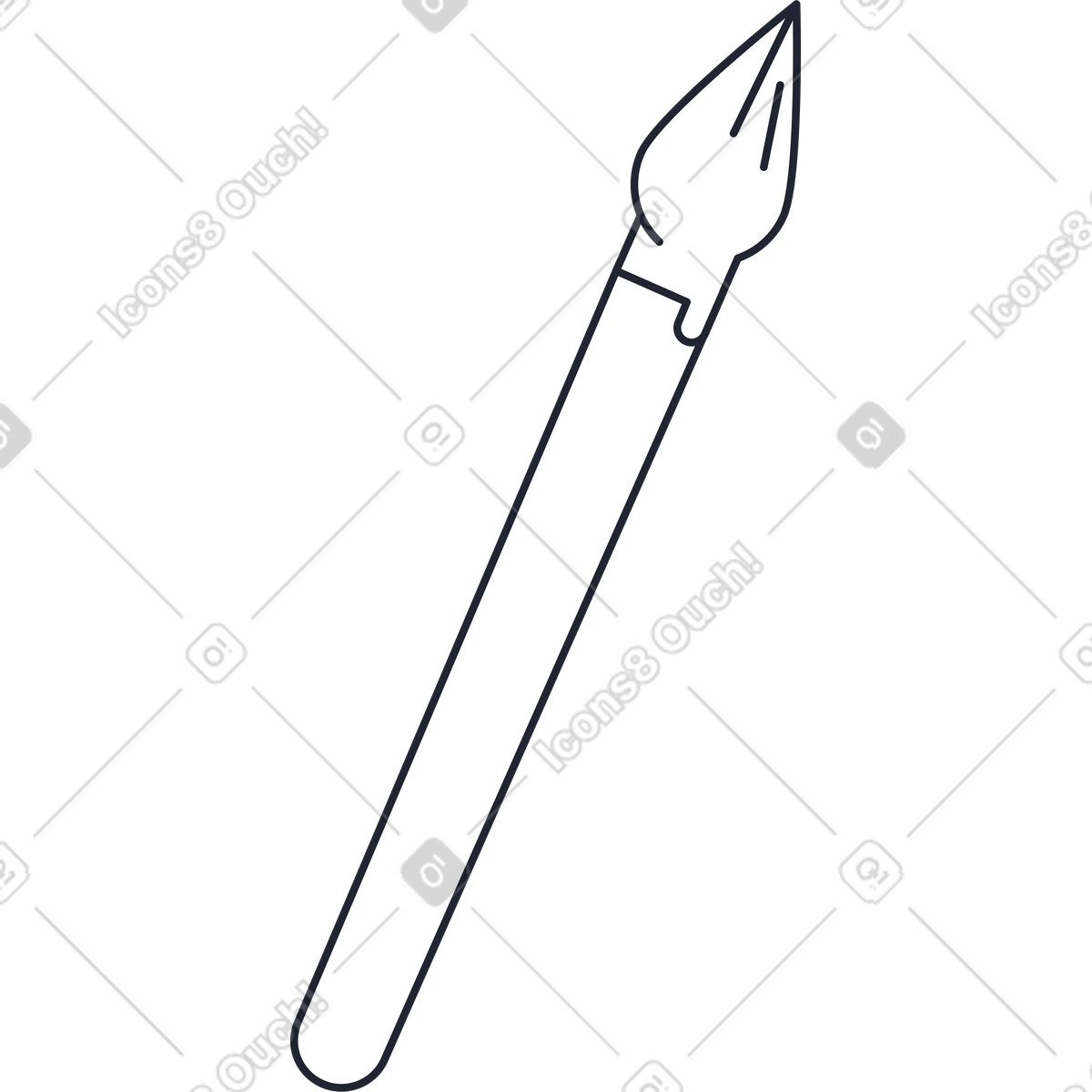 Illustration Brosse dans le style Pablita à télécharger aux formats PNG, SVG