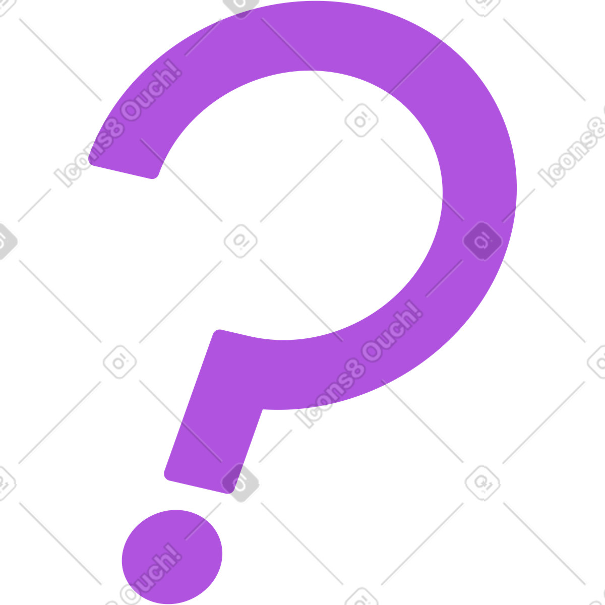 下载 Grapy 风格的 倾斜的小问号 插画，支持 PNG、SVG 格式