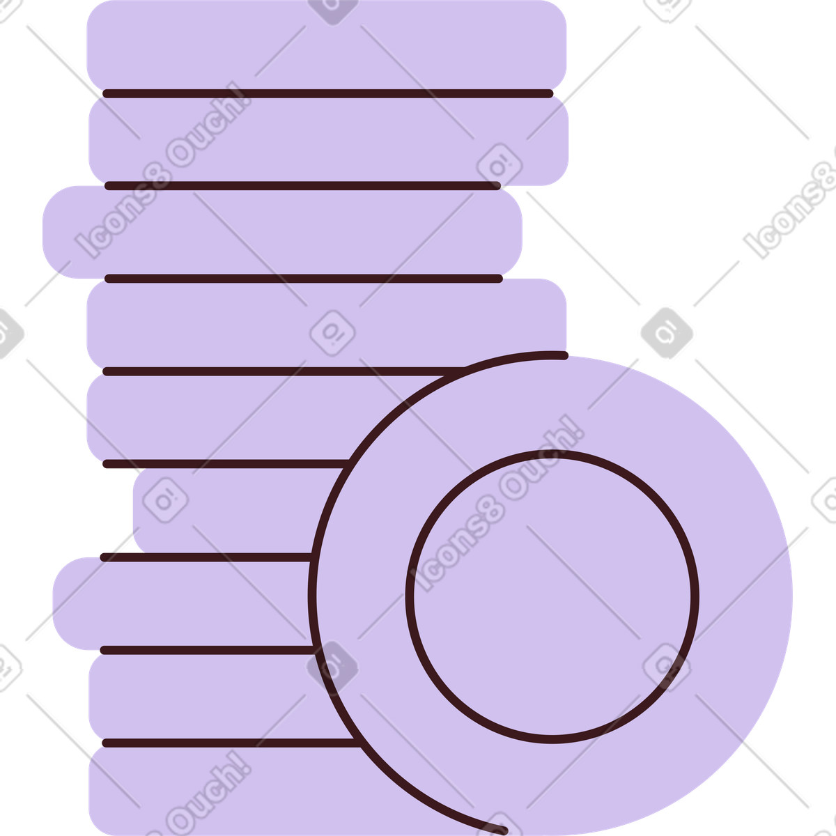 Ilustração de Pilha moedas em no estilo Folks para baixar em PNG, SVG