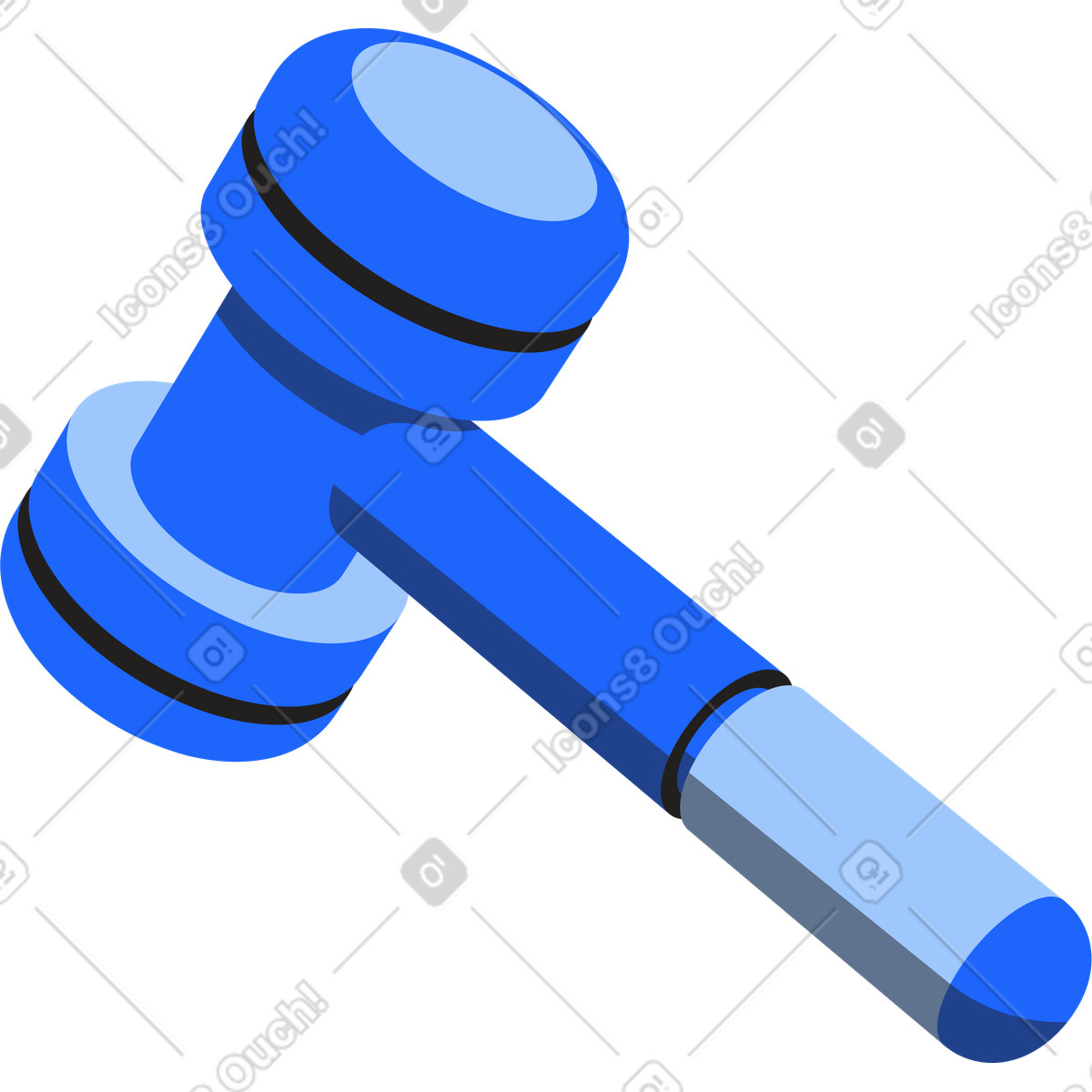Hammer illustration in Editorial style download in PNG, SVG