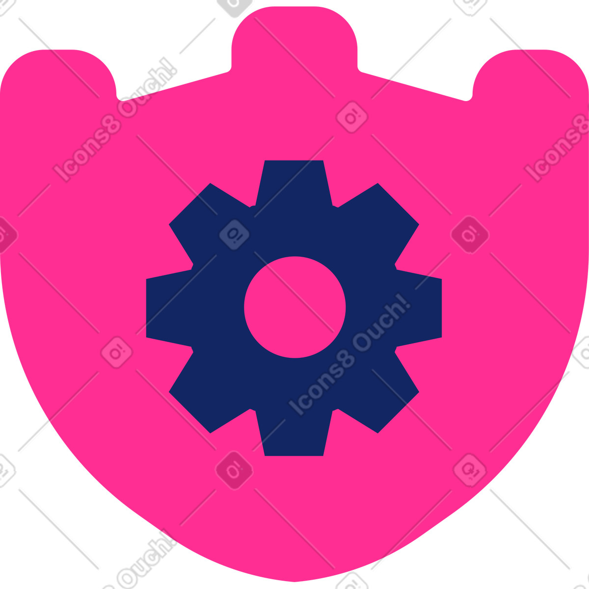 Security sign illustration in Cyborg style download in PNG, SVG