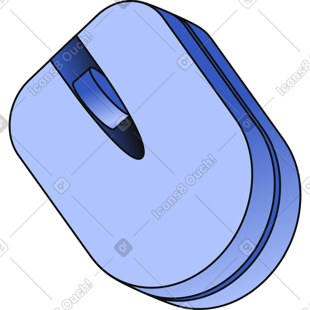 Computer mouse illustration in Techny style download in PNG, SVG