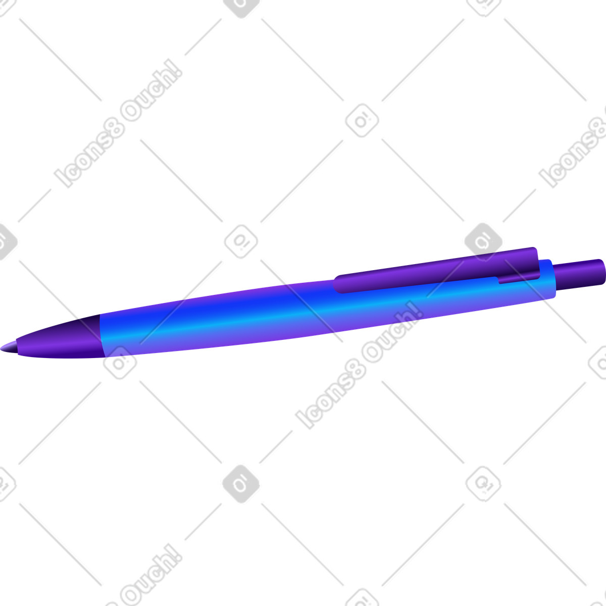 Automatic pen illustration in Hi-tech style download in PNG, SVG