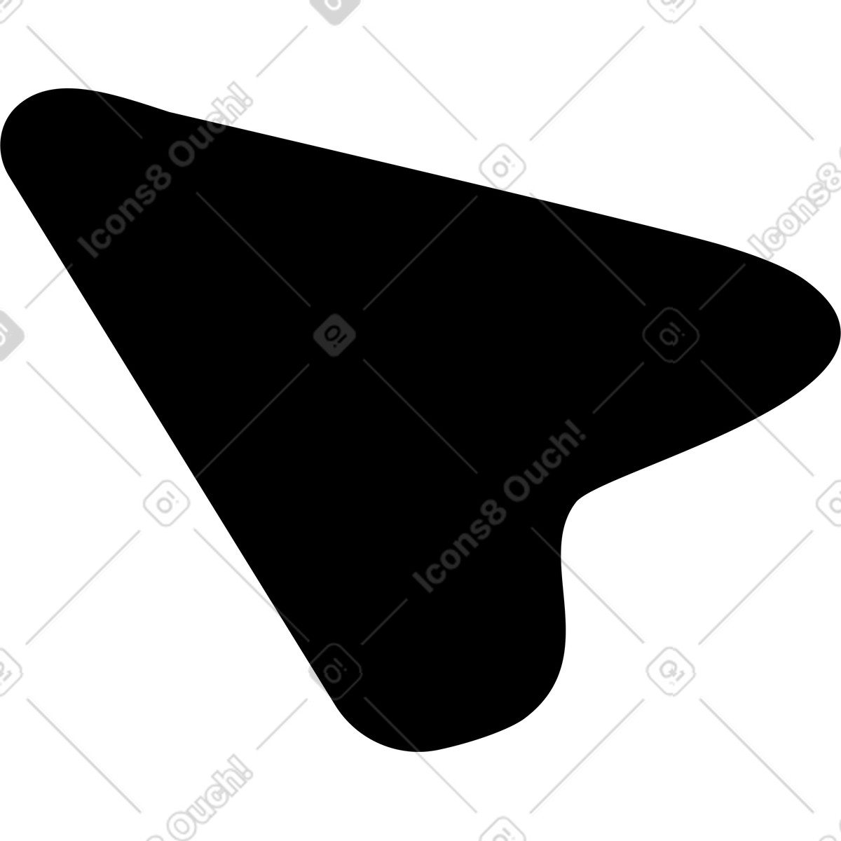 Schwarzer cursor-Illustration im Line-Stil als Download in PNG, SVG