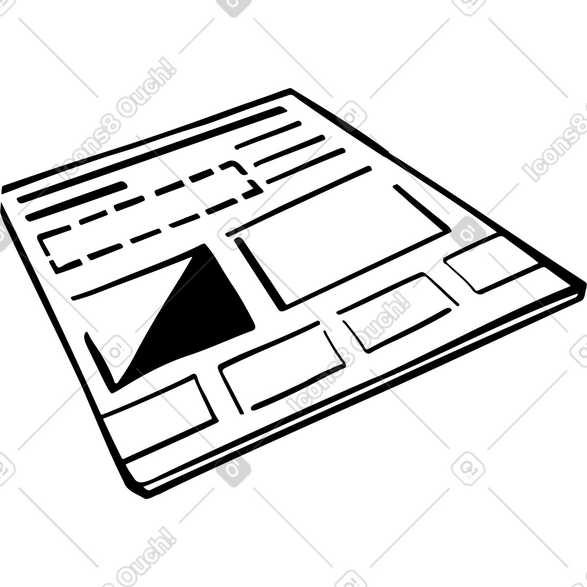 Website-design-rahmen-Illustration im Line-Stil als Download in PNG, SVG