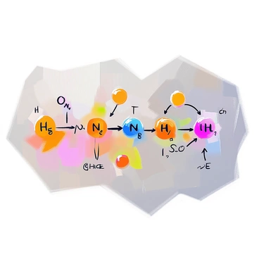An illustration depicting the flux of metabolites through the glycolysis pathway. The diagram features a series of interconnected enzymatic reactions arranged linearly. Each step includes distinct metabolites, such as glucose, fructose-1,6-bisphosphate, and pyruvate, depicted in different colors for clarity. Arrows indicate the direction of flow between the metabolites, and labels are present to identify each key component of the pathway. The background is a subtle gradient to enhance readability without distracting from the main elements of the illustration.