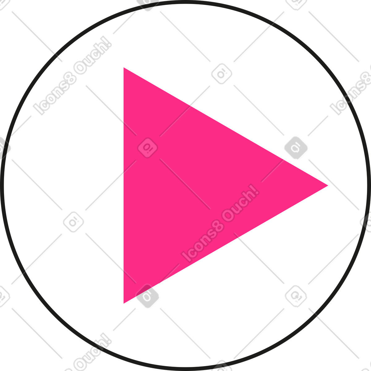 Ilustración Botón de play en estilo Knotty a descargar en PNG y SVG