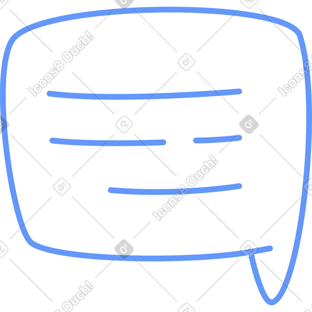 Sprechblase blau-Illustration im Plain-Stil als Download in PNG, SVG