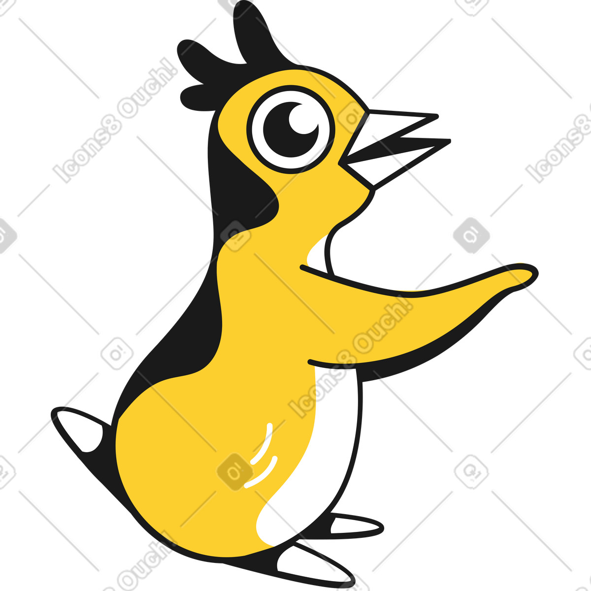 Taxi スタイルの 黄色い鳥 のイラストをPNG、SVG形式でダウンロード