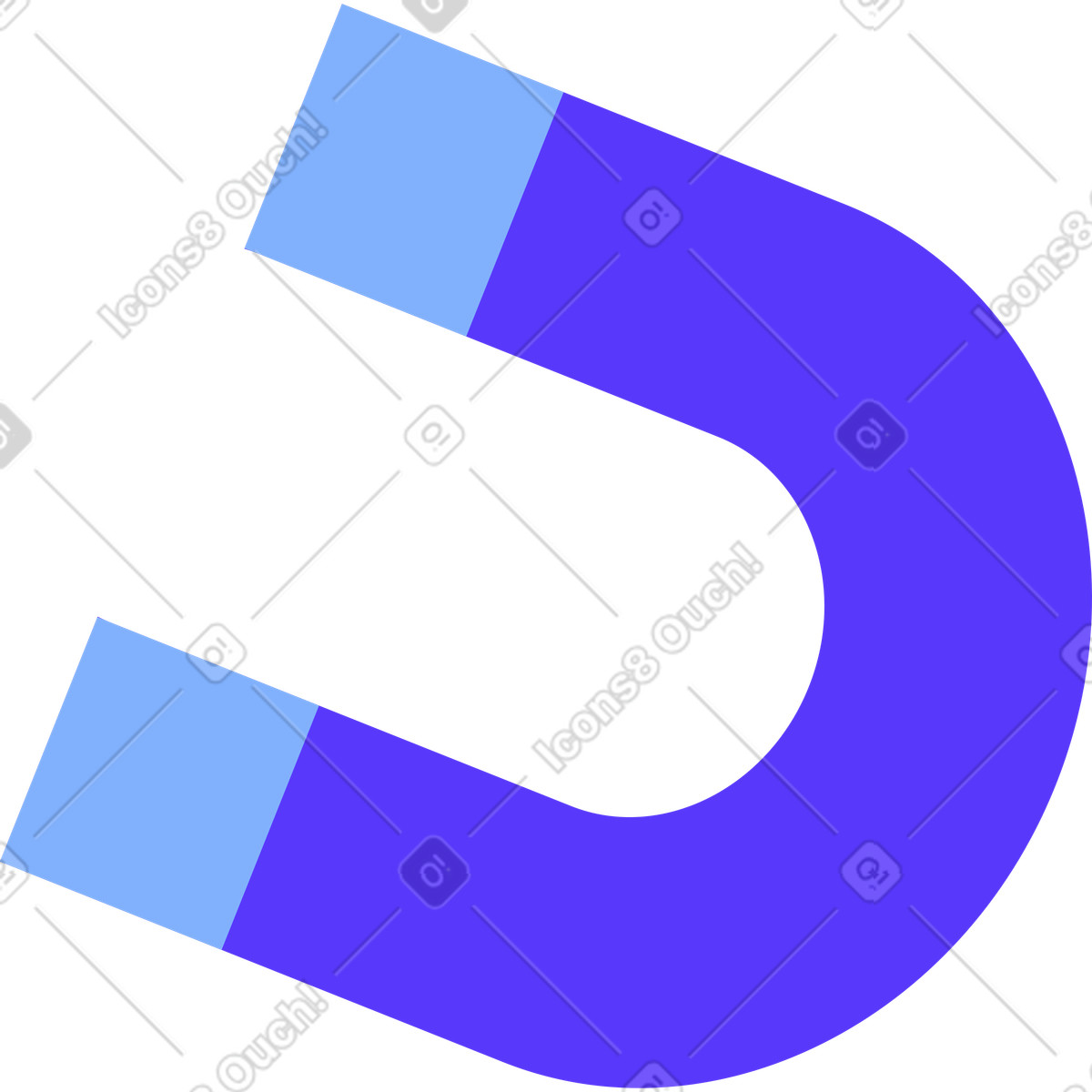 Illustration Blue big magnet dans le style Pablita à télécharger aux formats PNG, SVG