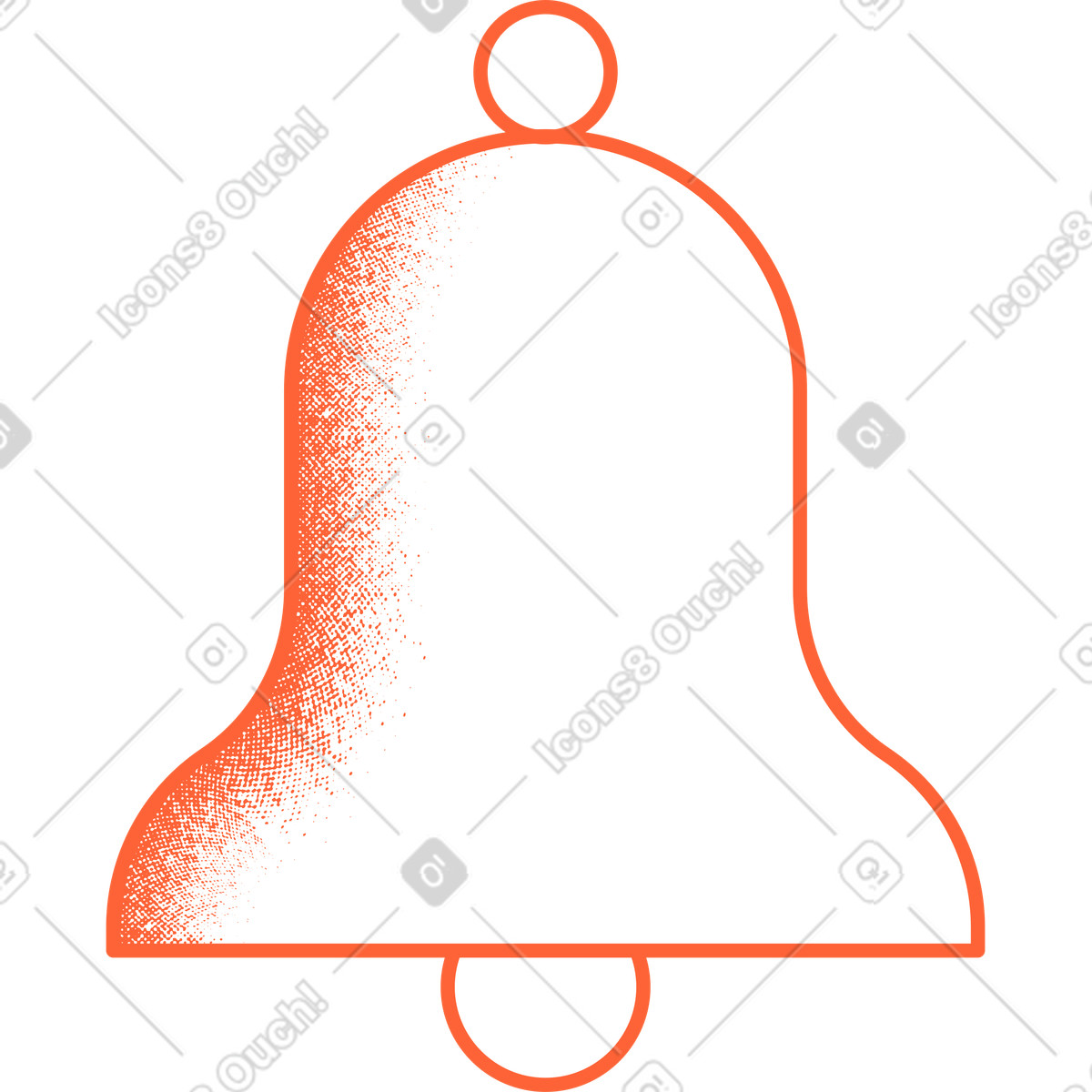 Bell illustration in Crayon style download in PNG, SVG