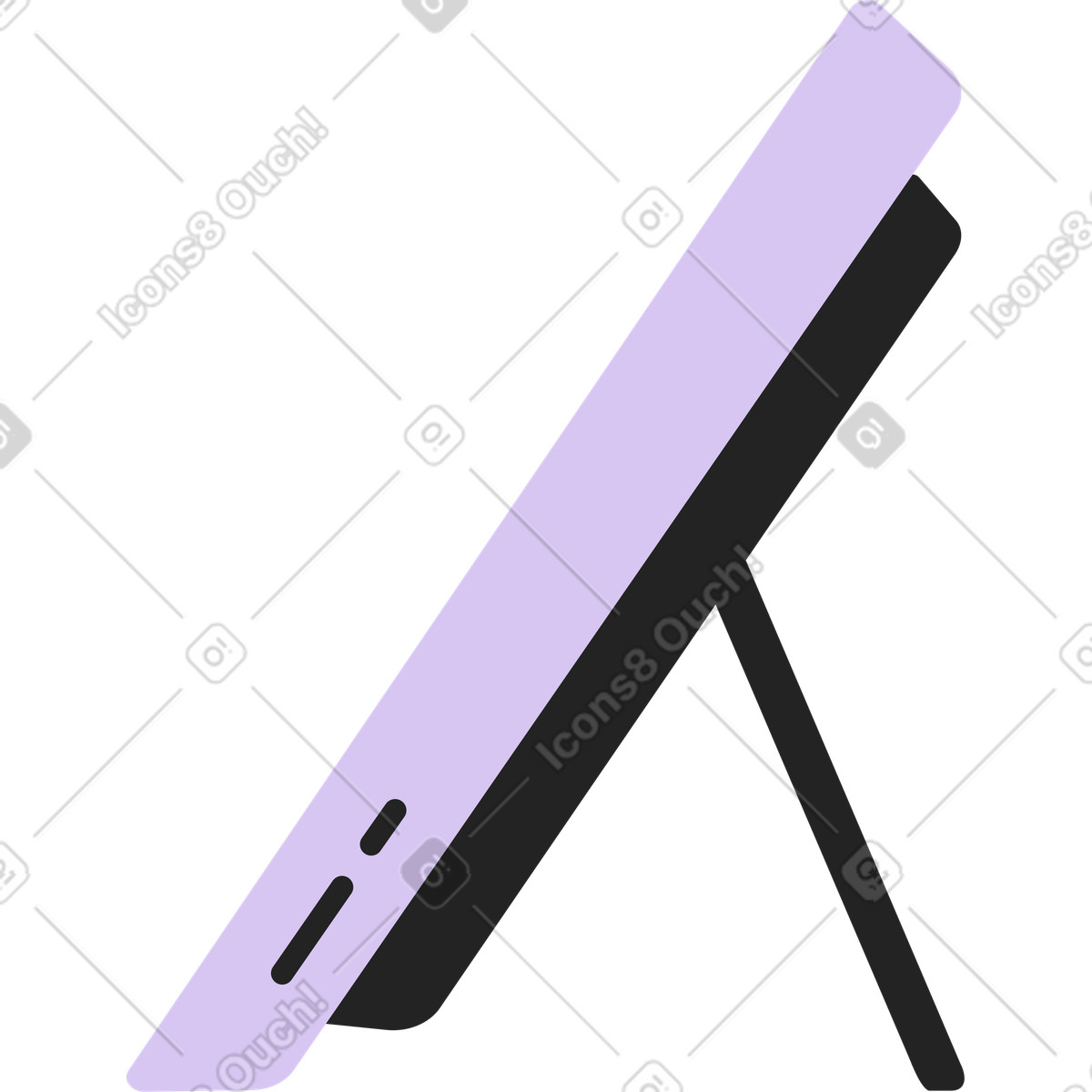 Ilustração de Mesa digitalizadora em suporte no estilo Sammy Line para baixar PNG, SVG