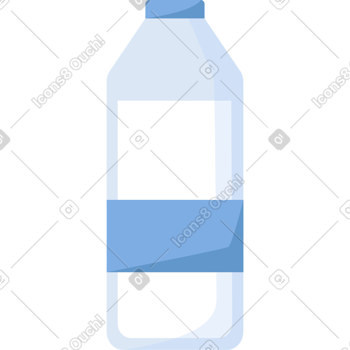 Ilustración Botella de leche en estilo Lagom a descargar en PNG y SVG