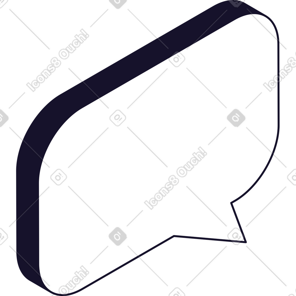 Chat bubble illustration in Node style download in PNG, SVG