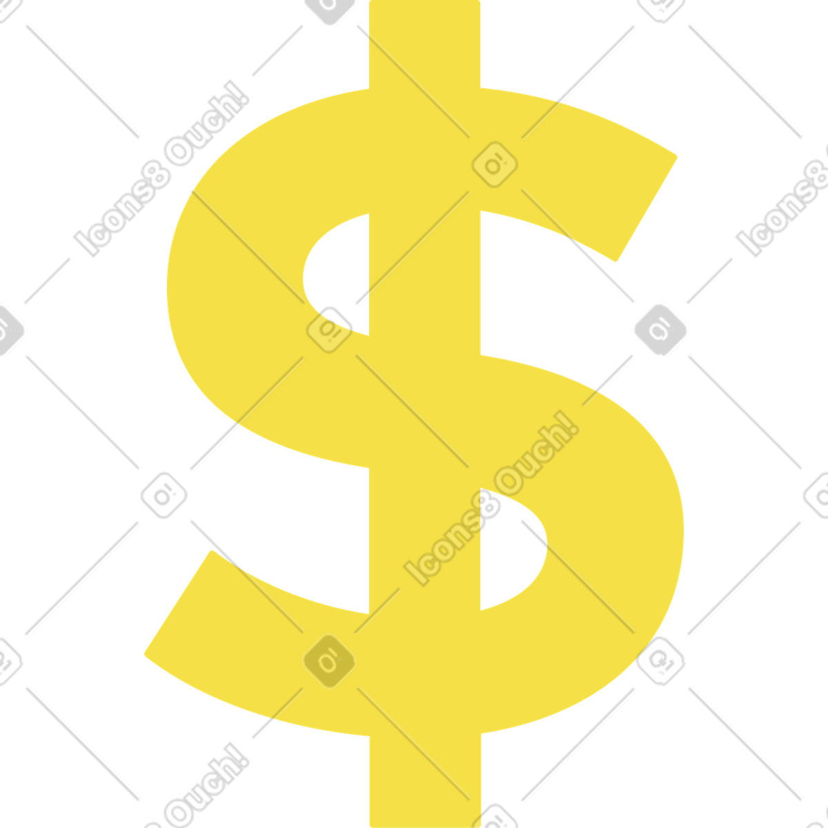 Dollar-Illustration im Abstract-Stil als Download in PNG, SVG