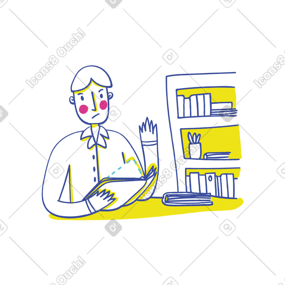 Lime スタイルの 勉強中や本を読んでいるときにページが見つかりません のイラストをPNG、SVG形式でダウンロード