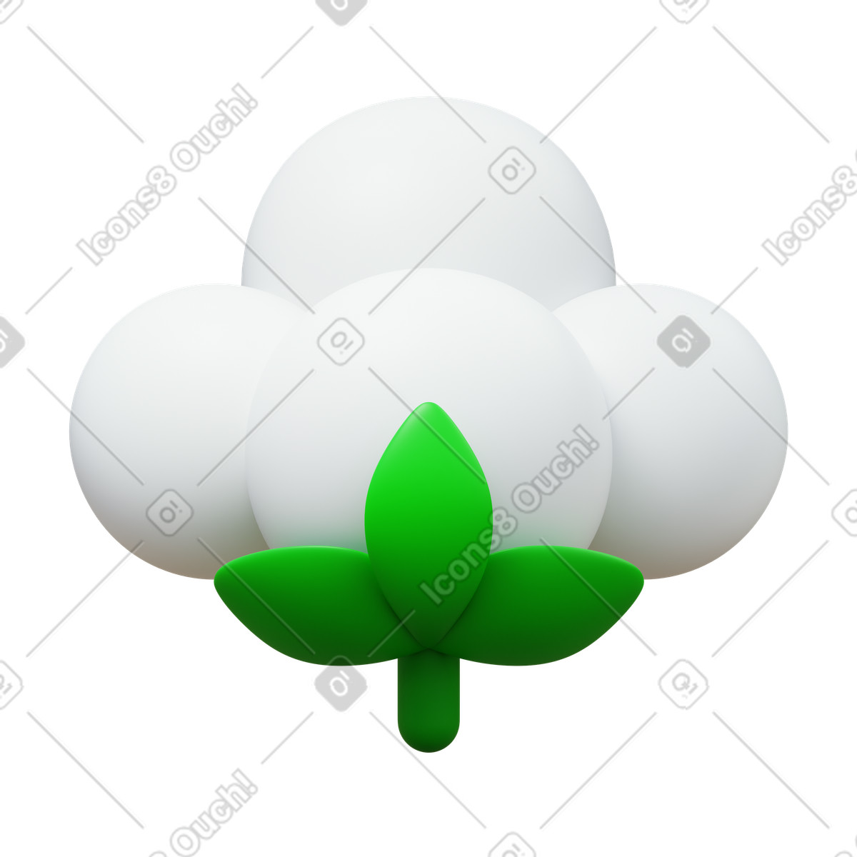 Ilustração de Cotton em no estilo 3D Fluency para baixar em PNG, SVG