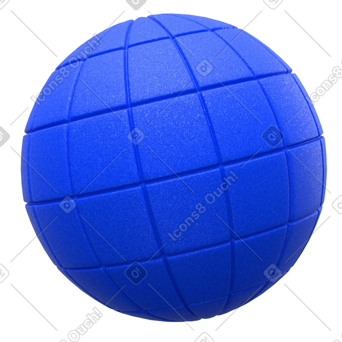 Blue global network sphere icon for digital technology illustration in 3D Enterprise style download in PNG, SVG